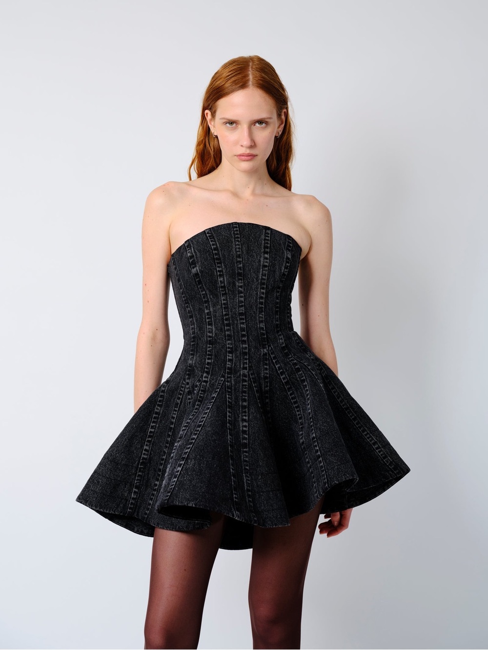 AKNVAS The Lefa dress in black denim (coming soon)2026FW